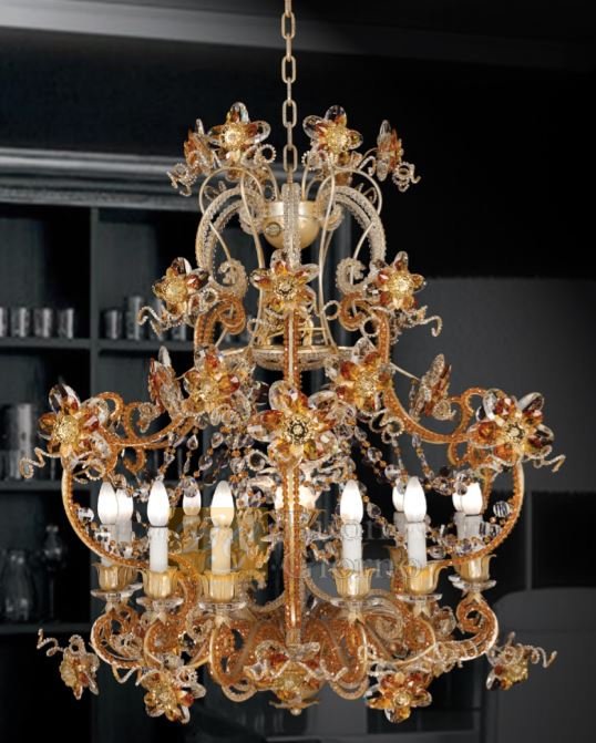 Люстра L288/13 amber anniversary Mechini