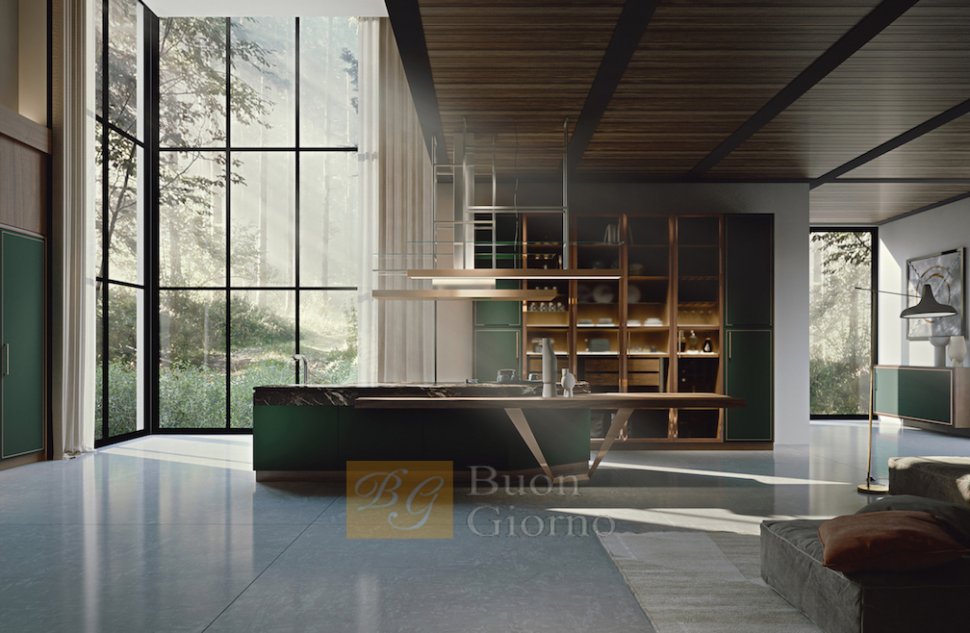 Кухня Martini Mobili Essenza green and copper