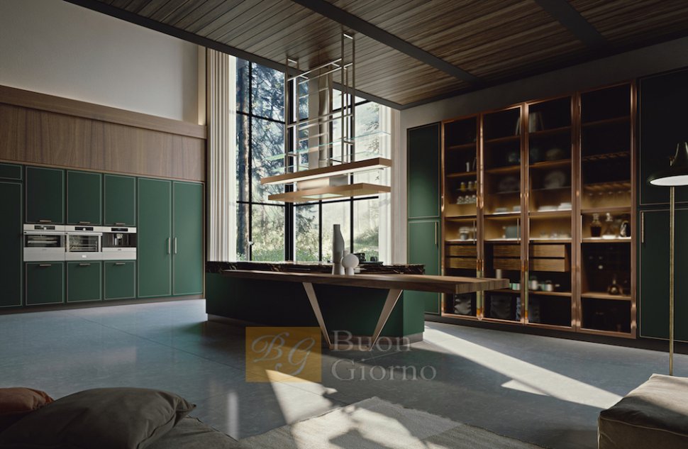 Кухня Martini Mobili Essenza green and copper