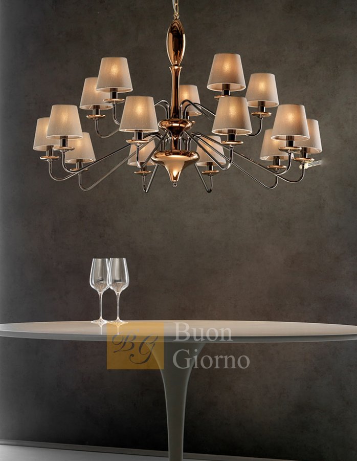 Люстра Divina LL.132/NKS/15PA/16+8+4F фабрики Lorenzon