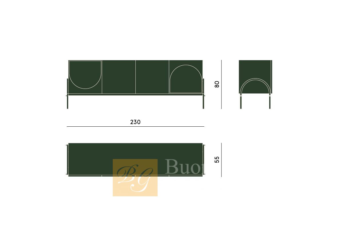 Комод Alma L фабрики CARPANESE HOME