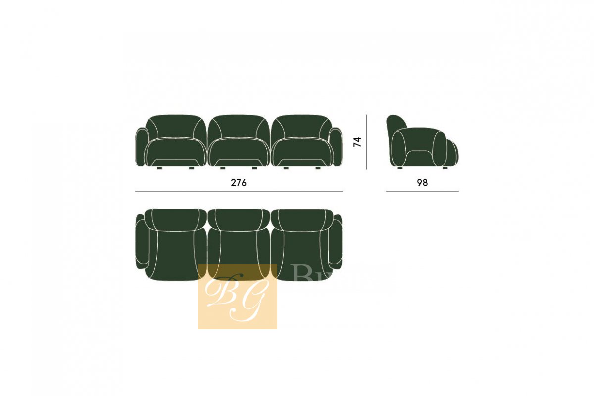 Диван Bubble фабрики CARPANESE HOME