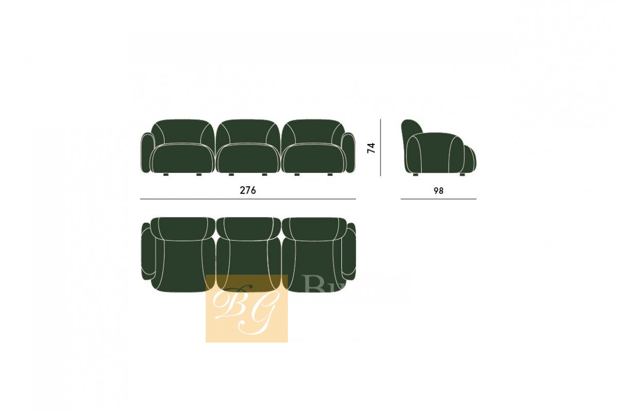 Диван Bubble фабрики CARPANESE HOME