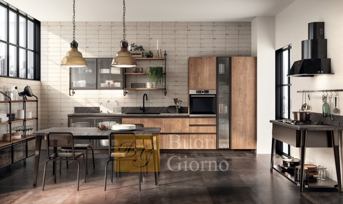 Кухня Diesel Open Workshop фабрики Scavolini