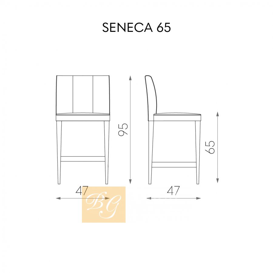 Барный стул Seneca фабрики Tosconova