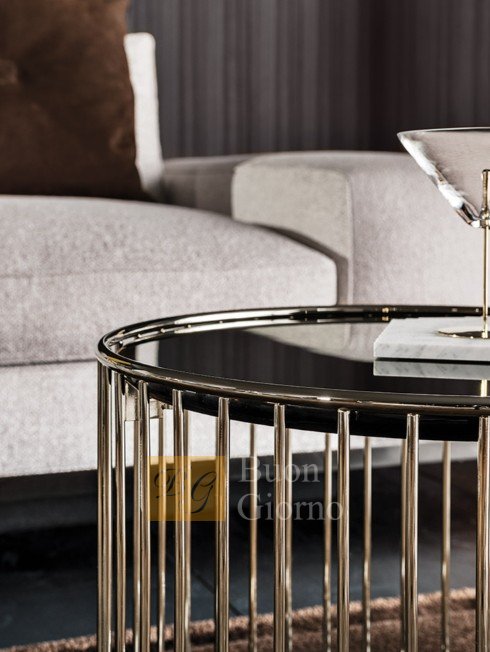 Журнальный столик Caulfield "Gold" - "Black-Nickel" фабрики Minotti
