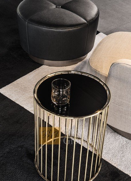 Журнальный столик Caulfield "Gold" - "Black-Nickel" фабрики Minotti