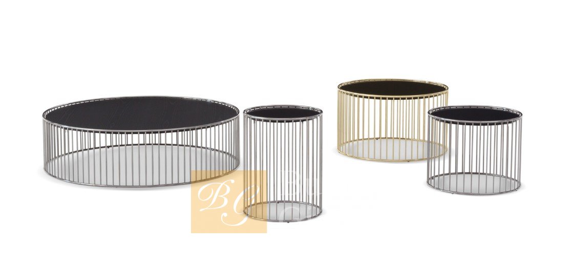 Журнальный столик Caulfield "Gold" - "Black-Nickel" фабрики Minotti