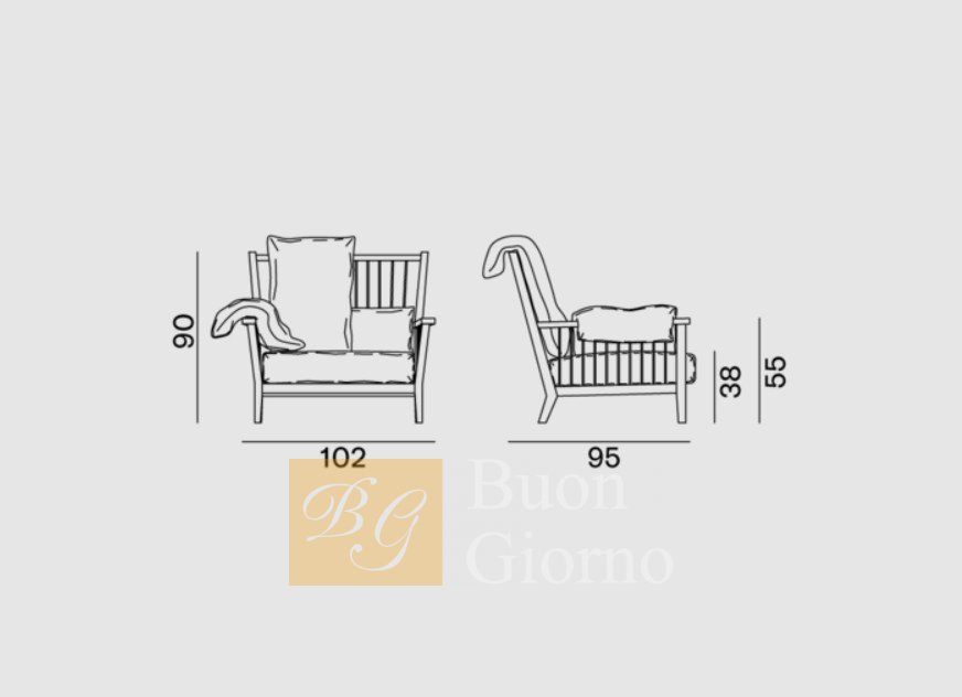 Кресло Gray фабрики GERVASONI