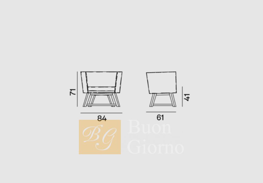 Кресло Gray фабрики GERVASONI