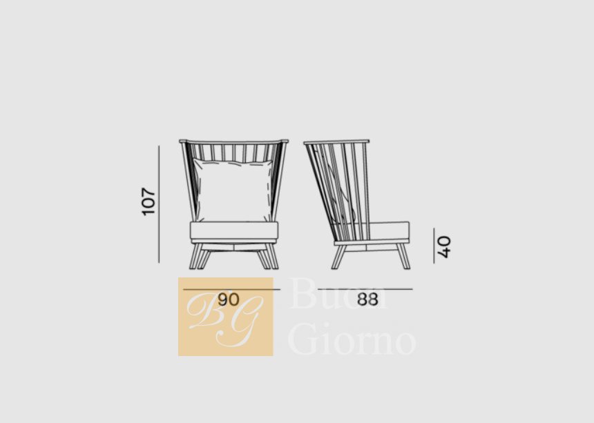 Кресло Gray фабрики GERVASONI