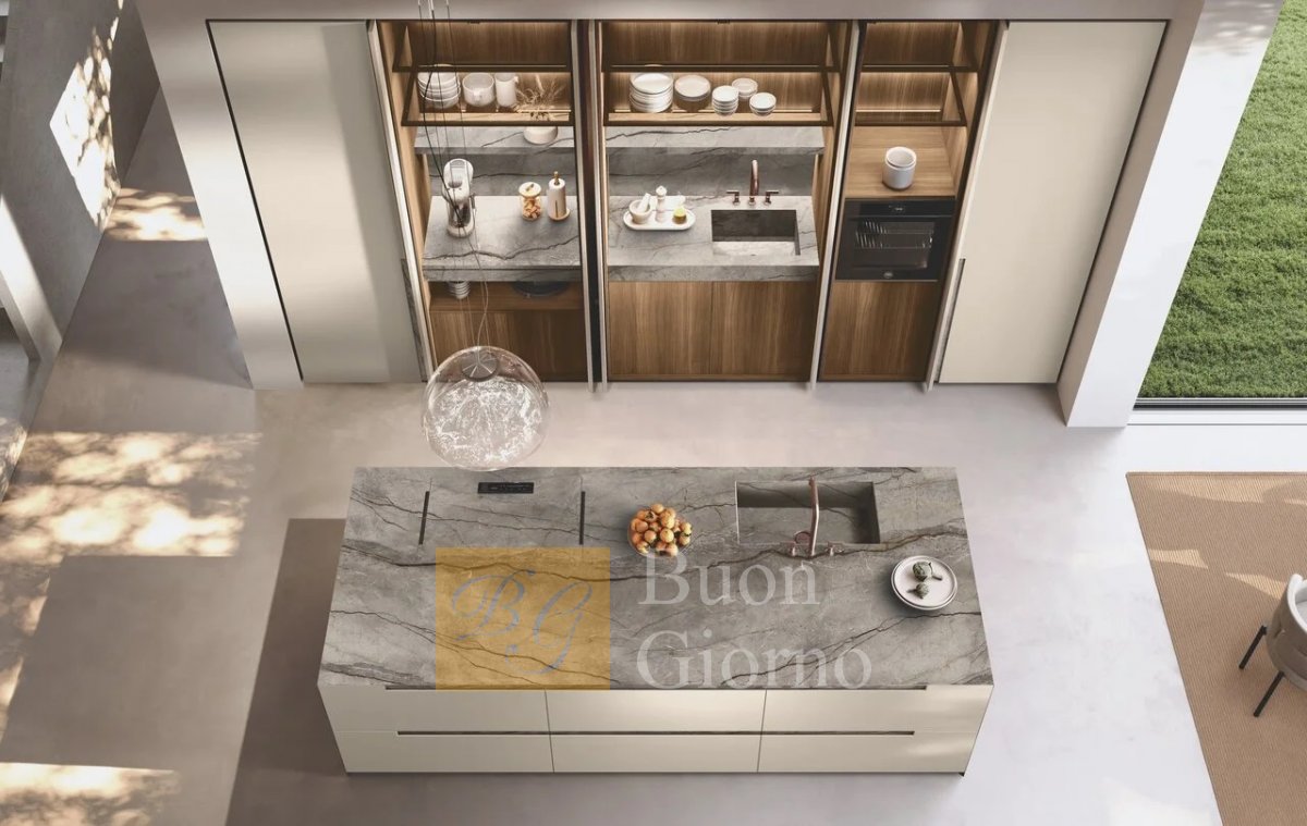 Кухня BLUNA MANIGLIA STONE фабрики BINOVA