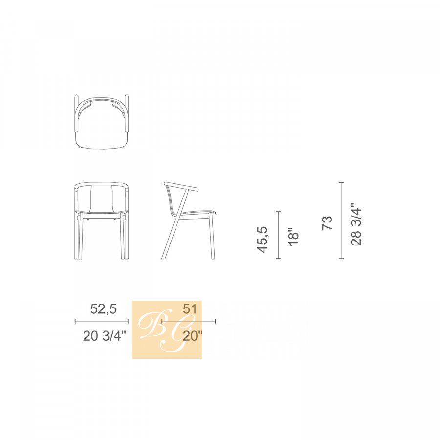 Стул Bac BAC3R фабрики Cappellini