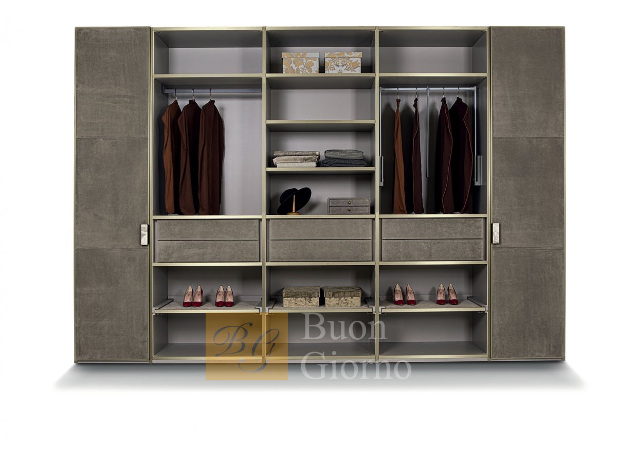 Модульная система для гардеробной ATELIER фабрики Longhi.