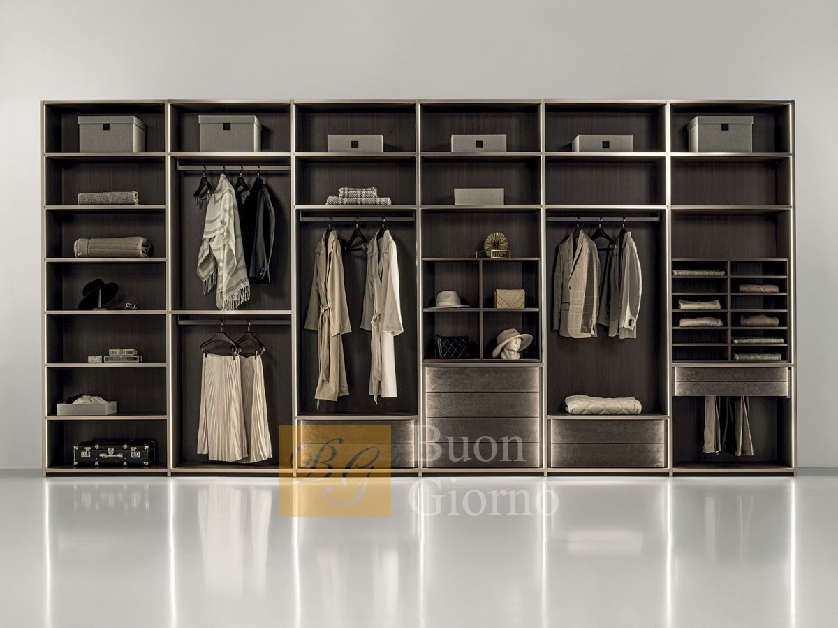 Модульная система для гардеробной ATELIER фабрики Longhi.