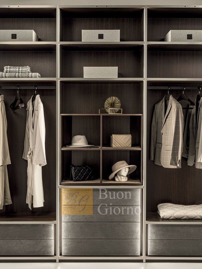 Модульная система для гардеробной ATELIER фабрики Longhi.