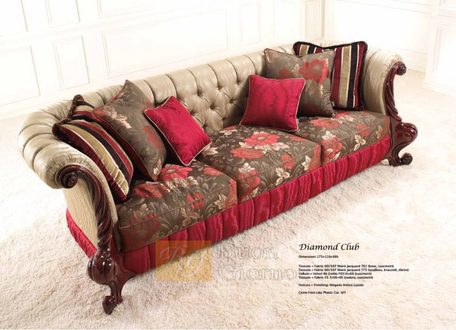 Диван 3х местный в ткани Diamond Club