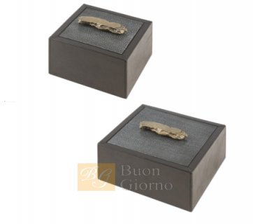 Коробка Ambra stackable trinket box square shagreen edition фабрики Giobagnara
