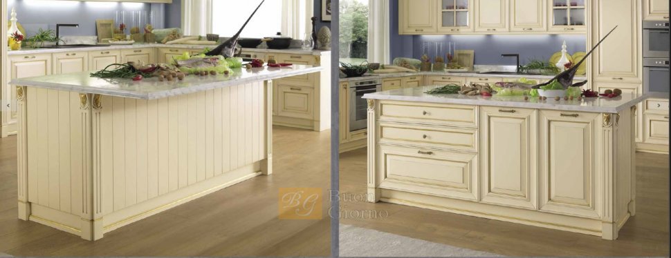 Кухня Efeso Laccato CAT2 + foglia oro Marconcini