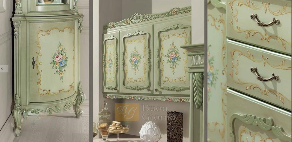 Кухня Grace Laccato CAT3 + decori dipinti Marconcini