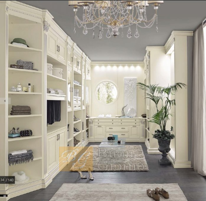 Гардеробная Efeso Collection Laccato CAT2 + foglia argento Marconcini