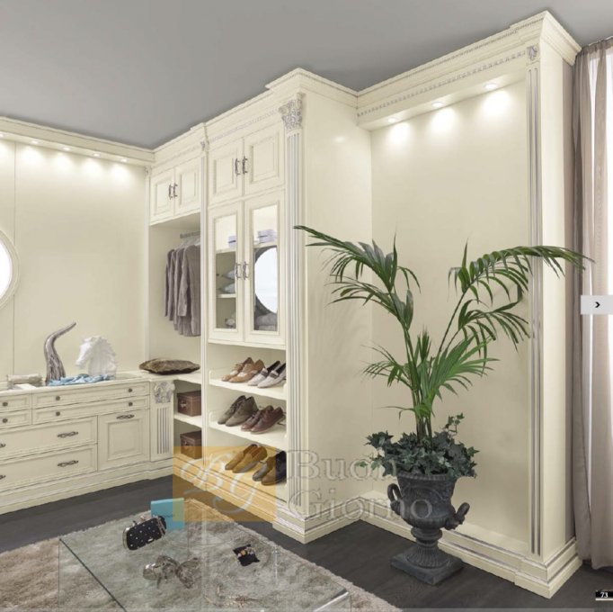 Гардеробная Efeso Collection Laccato CAT2 + foglia argento Marconcini