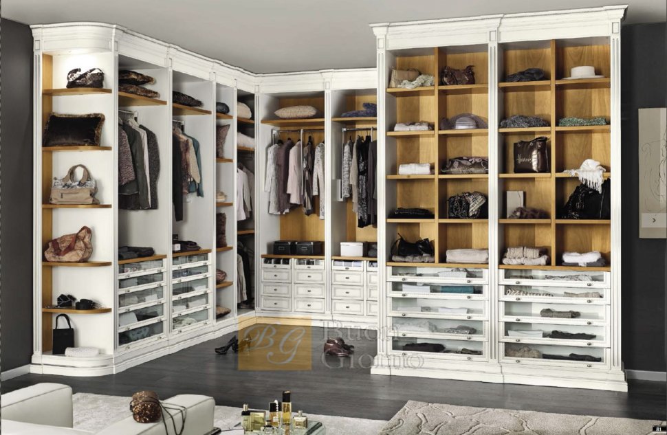 Гардеробная Efeso Collection Laccato CAT2 + foglia oro Marconcini