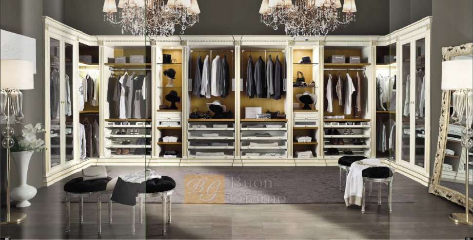 Гардеробная Efeso Collection Laccato CAT2 + foglia oro Marconcini