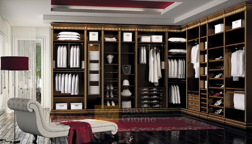 Гардеробная Efeso Collection Lucidato CAT1 + foglia oro Marconcini