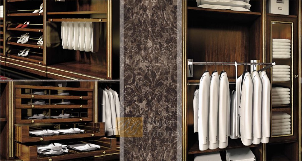 Гардеробная Efeso Collection Lucidato CAT1 + foglia oro Marconcini