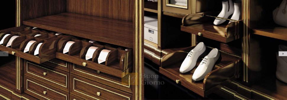 Гардеробная Efeso Collection Lucidato CAT1 + foglia oro Marconcini