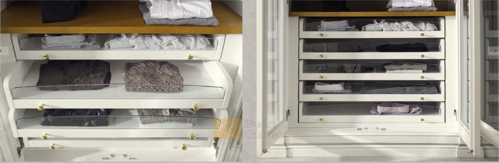 Гардеробная Efeso Collection Laccato CAT2 + foglia argento Marconcini