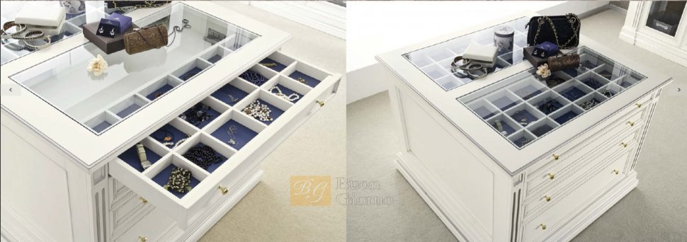 Гардеробная Efeso Collection Laccato CAT2 + foglia argento Marconcini