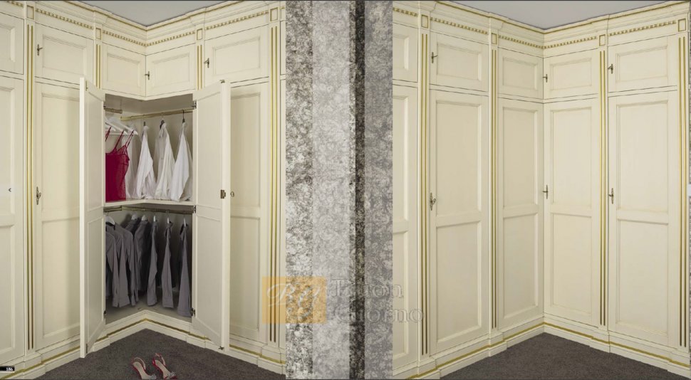 Гардеробная Efeso Collection Laccato CAT2 + foglia oro Marconcini