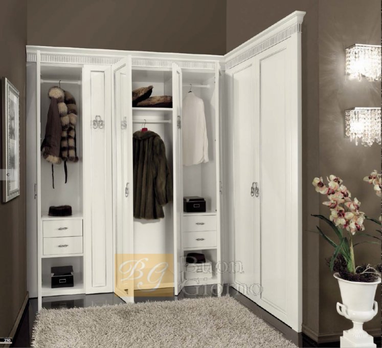 Шкаф Aida Collection Laccato CAT2 + foglia argento Marconcini