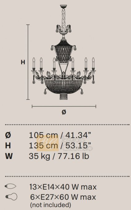 Люстра Impero&Deco Masiero