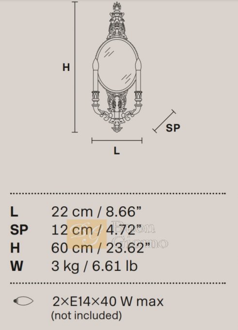 Бра Brass&Spots VE 1077/A2 Masiero