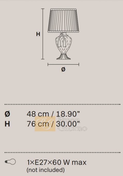 Светильник настольный VE 1022 TL 1 Glass Masiero